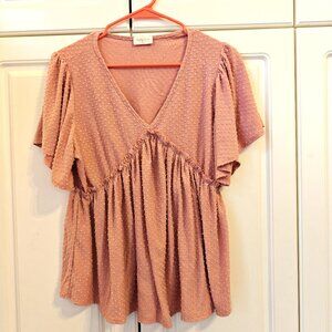 Hailey & Co. Pink Top, Size Large